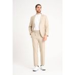 Trend Moda Dünyası Erkek Takım Elbise Slim Fit Ipli Model - Bej - 48 - 6 Drop