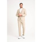 Trend Moda Dünyası Erkek Takım Elbise Slim Fit Ipli Model - Bej - 50 - 6 Drop