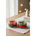 Trend Mum Christmas Yeni Yıl Dekoratif Parfüm Kokulu Mum Yılbaşı Mumu 300GR Yılbaşı Hediyesi - Çok Renkli