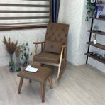 Trend Naturel Puflu Sallanan Sandalye, Kahve