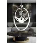 Trend Rose Badem Krom Toplu Taşlı Modern Sarkıt LED Avize