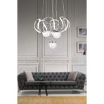 Trend Rose Maxsi Modern Sarkıt LED Avize Toplu Kelebek Taşlı Krom Kaplamalı 3 Renk