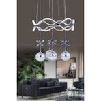 Trend Rose Şık Sarkıt LED Avize 3 Renk Krom Kaplamalı Modern