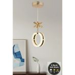 Trend Rose Tekli Alyans Gold 3 Renk Modlu Kristal Taşlı Ledli Sarkıt Avize - Rose Gold