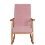 Trend Sallanan Sandalye, Pembe, Ahşap, Naturel Ayak