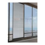 Trend Stor Perde Beyaz Plise Tül Katlanır Cam Balkon Perdesi - Ofis Perdesi - Salon Perdesi - 001