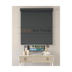 Trend Stor Perde Gri Stor Etek Dilimsiz Zebra Stor Güneşlik Perde