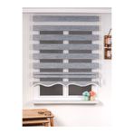 Trend Stor Perde Ithal Bambu Açık Gri Bambu Stor Zebra Perde Etek Dilimli