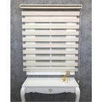 Trend Stor Perde Zebra Perde Buzlu Kahve Desenli Blackout Karartma 230 x 260 cm Bambu Kumaş