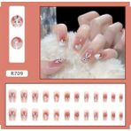 Trend Vitrin Kadın Tavşan Küt Jel 3D Nail Art Baskılı Design Takma Tırnak
