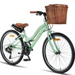 Trendbisiklet Retro Classic 24 Jant 21 Vites Shimano Mint Yeşili-Kahve Bisiklet