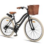 Trendbisiklet Retro Classic 28 Jant 21 Vites Shimano Siyah-Krem Şehir Bisikleti