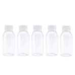 Trendbox – Açık boş PET mini kutusu 100 ml/100 g/100CC şişe dayanıklı sert plastik döndürme vida kapağı yuvarlak dolgu sıvı Strass su Container 5 Stück 43235-52015