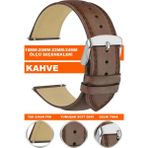 Trendburada 18MM-20MM-22MM-24MM Saatlerle Uyumlu Soft Deri Saat Kordonu Kayışı Klasık - 20 mm - Kahverengi