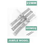 Trendburada 22mm Fossil-welder-wesse-casio-armani-omega-seiko-tissot Saat Uyumlu Metal Çelik Saat Kordonu