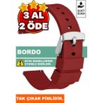Trendburada Tcl Movetime MT42 MT42X MT43 MT46 Family - Slazenger Sl-09 Serileriyle Uyumlu Akıllı Çocuk Saati Kordonu Kayışı - Bordo