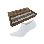 TrendCorap Premium Bambu Kadın Sneaker Görünmez Bilekte Spor Çorap 10 Lu Kutu (Beyaz, 35-39)