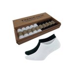 TrendCorap Premium Bambu Kadın Sneaker Görünmez Bilekte Spor Çorap 10 Lu Kutu (Siyah-Beyaz, 35-39)