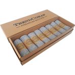 Trendcorap Premium Dikişsiz Bambu Erkek Spor Bilek Patik Çorap 8 li Kutu (Gri, 41-45)
