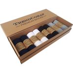 Trendcorap Premium Dikişsiz Bambu Erkek Spor Bilek Patik Çorap 8 li Kutu (Renkli, 41-45)