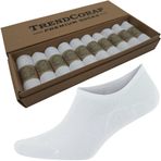 TrendCorap Premium Erkek Bambu Sneaker Görünmez Bilekte Spor Çorap 10 Lu Kutu (Beyaz, 40-44)