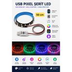 TrendDeco 50 cm Usb ile Çalışan Pixel Led Argb Kumandalı Sese Duyarlı Bluetooth ile Kontrol