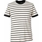 Trender 4038 Ekru Erkek T-Shirt O Yaka Çizgili - XL