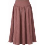 Trender Düz Kahverengi Kadın Etek 4471 - L