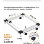 Trendesk Beyaz Eşya Altlığı Çeksür Tekerlekli Çamaşır Makinesi Altlığı Tekerlekli 60*51Cm