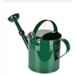 Trendesk Galvaniz Metal Sulama Kabı, Ferforje Sulama Ibriği, Dekoratif Sulama Kabı KOYU YEŞİL 10 LT