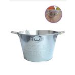 TRENDESK Geniş Metal Buz Kovası, Açacaklı Metal Buz Kovası Geniş Metal İçecek Kovası