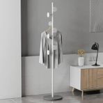 TRENDESK Metal Beyaz Ayaklı Askılık Elbise Askısı Portmanto Askılık 165*32 cm