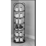 Trendesk Metal Cok Amacli Raf 6 Katli Siyah Ayakkabilik 105*30*14