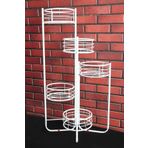 TRENDESK Modern 5 Katlı Metal Beyaz Çiçeklik, Saksılık Saksı Standı 3221