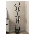 Trendesk Siyah Elbise Askılığı Raflı Design Konfeksiyon Askısı Ayaklı Askılık 30*170 Cm 7004-Nrm