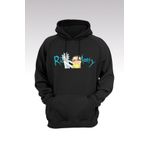 trendgar Rick And Morty 01 Siyah Kapşonlu Sweatshirt - Hoodie