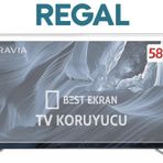 Trendglass Regal 58 İnç 147 Ekran LED LCD Tv Ekran Koruyucu Panel
