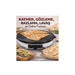 Trendhane Elektrikli katmer sacı Makinesi | Gözleme, Katmer, Bazlama, Lavaş İçin | Yapışmaz Yüzey l 50 cm alan