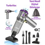 Trendhane Kablosuz Araç Içi Süpürge Mor | Güçlü Vakum | Fırçasız Motor | Üfleme & Vakum
