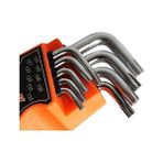 Trendhane Qtools 9 Parça Çelik Kısa Alyan Takımı Tork Anahtarı Seti Yıldız Uçlu