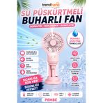 Trendhane Sulu Püskürtmeli El Fanı Taşınabilir Mini Vantilatör Şarjlı USB Soğutucu Spreyli El Tipi Fan