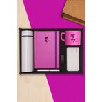 TrendHediye Premium Teknoloji Hediye Seti & Termos, Powerbank, USB Bellek, Defter, Kalem, Kupa Bardak - Pembe