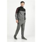 Trendhill Pamuklu Büyük Beden Erkek Eşofman Takımı 201513 - Antrasit Melanj - 8XL