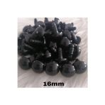 TRENDHOBİEVİ AMİGURİMİ VİDALI İTHAL SİYAH 16 MM GÖZ ( 25 ÇİFT )