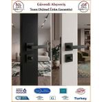 Trendhomm Lama Rozetli Iç Kapı Kolu - Mat Siyah - Wc Banyo