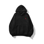 Trendiz Kadın Minik Kalp Sweatshirt Siyah