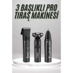Trendlia Dijital Göstergeli 3 Başlıklı Tıraş Makinesi Islak Kuru Lazer Öncesi Günlük