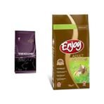 Trendline Biftekli Yetişkin Köpek Maması 15 kg ve Enjoy Kuru Kedi Maması, Tavuklu, Yetişkin, 15 Kg Kahverengi