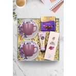 Trendmiya 2'Li Kahve Fincanı & Rebul Bouquet Kolonya & Godiva Çikolata & Eyüp Sabri Tuncer Krem Hediye Seti