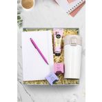 Trendmiya 350Ml Kilitli Termos & Defter & Touch Pen & Krem & Teashop 2'Li Bitki Çayı Hediye Seti